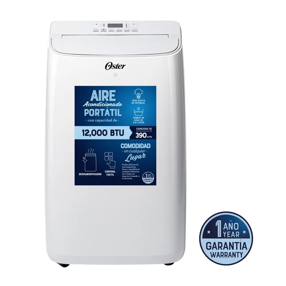 OSTER - Aire Acondicionado Portátil Oster 12,000 BTU PACPOR1210FWE