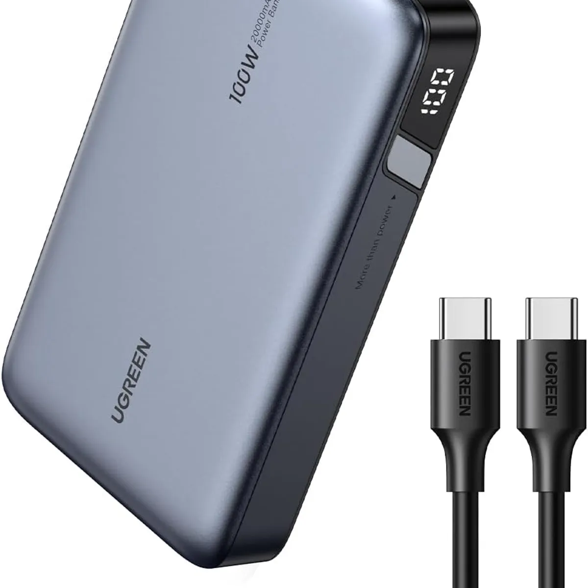 UGREEN - POWER BANK UGREEN 100W 20000 mha, carga laptops Tipo C, tablets, telf