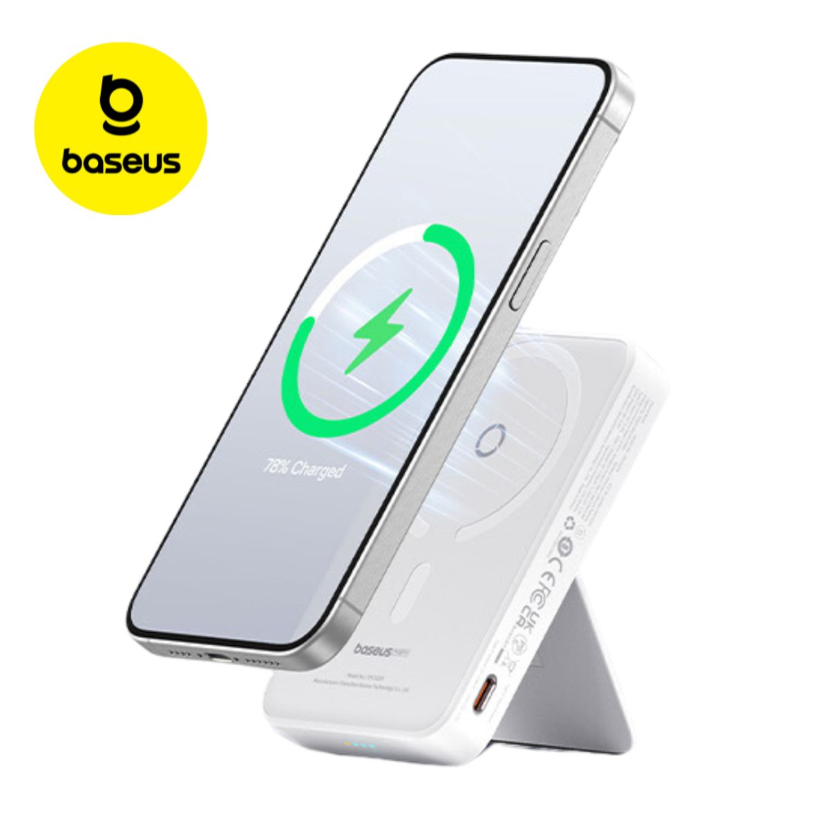 BASEUS - Power Bank Inalámbrico Magnético Baseus Magpro 5000mah PD20W - Blanco