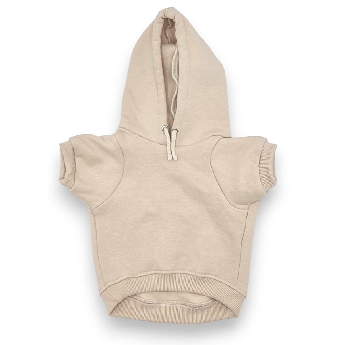 MD - Ropa Capucha polera de algodón para Mascotas Beige Crema T4
