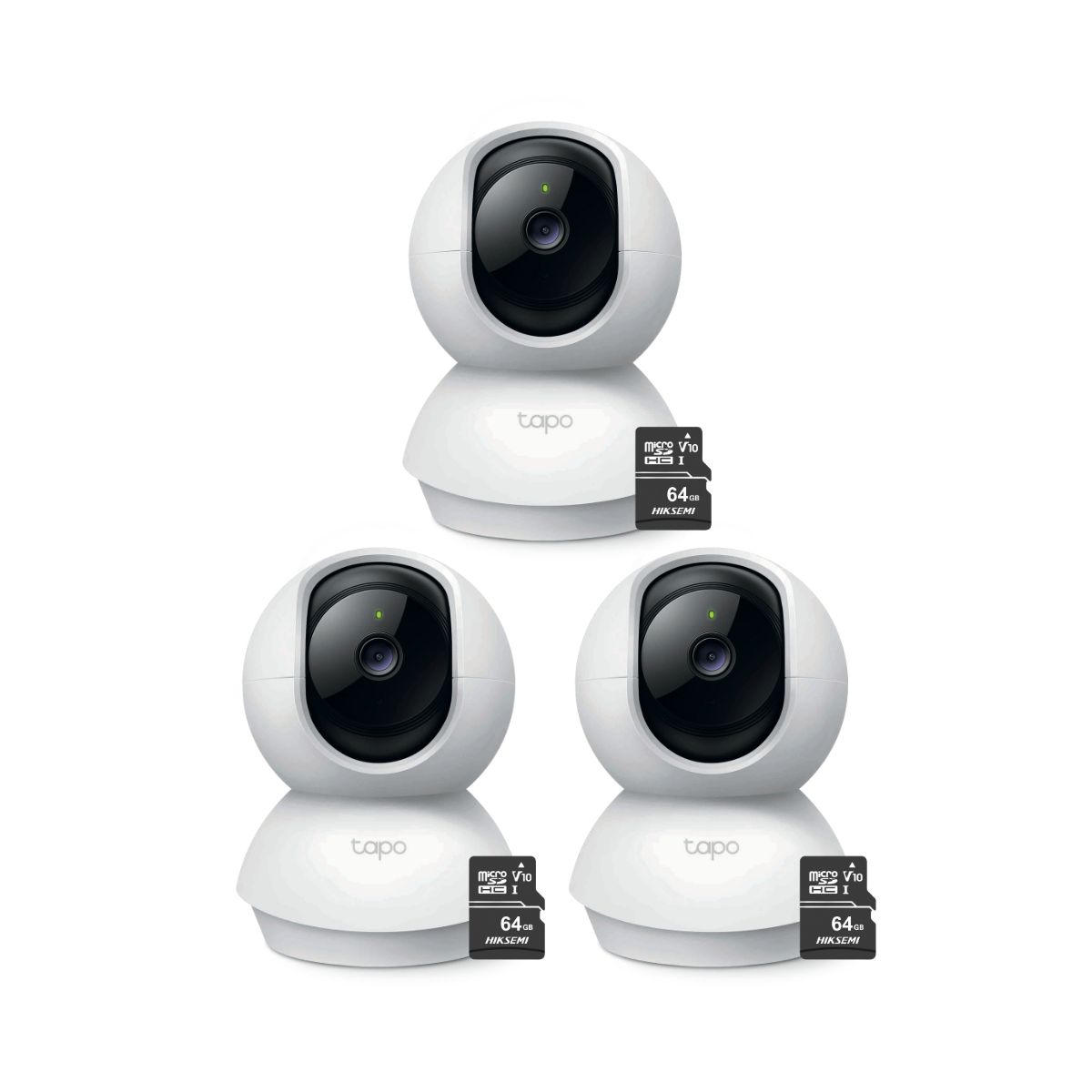 TP LINK - Kit de 3 Cámaras De Seguridad Tapo C200 Full HD + SD 64 gb - Tp-link