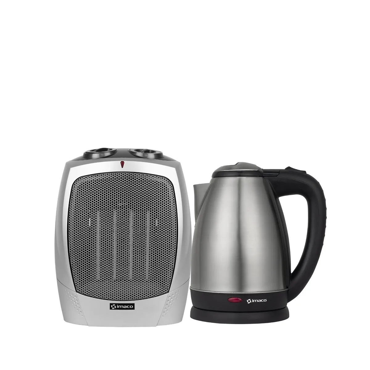 IMACO - Combo termoventilador portatil + Hervidor Metálico 18lts imaco
