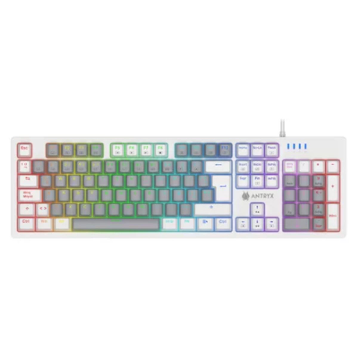 ANTRYX - TECLADO MECANICO ANTRYX MK860L WHITE & GRAY BLUE SWITCH