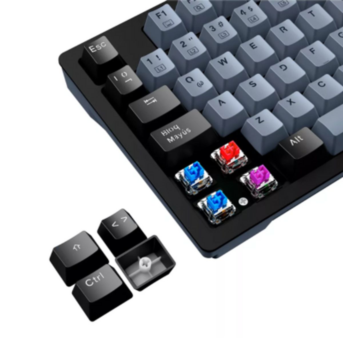 ANTRYX - TECLADO MECANICO ANTRYX MK860L BLACK & GRAY PURPLE SWITCH