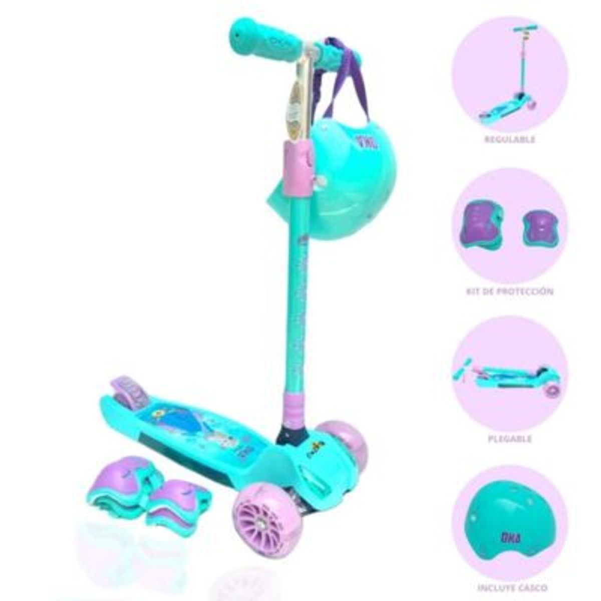 OKA - Scooter Plegable de Aluminio »CAR» TURQUOISE