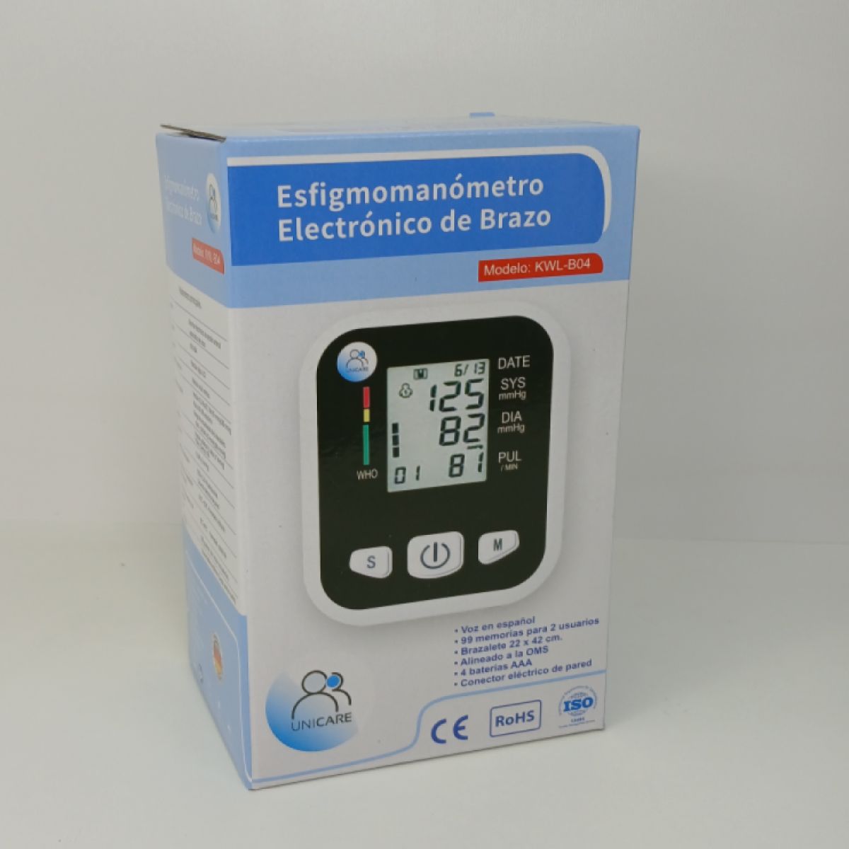 UNICARE - TENSIOMETRO  DIGITAL CON VOZ INTELIGENTE  PARA BRAZOS