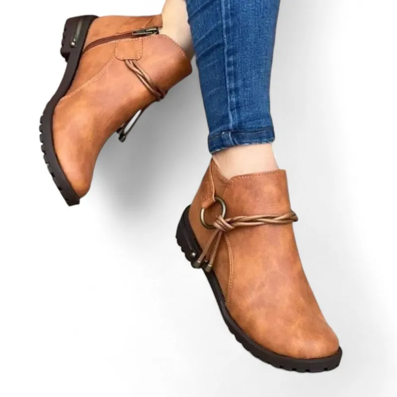 GENERICO - Botin Mujer Trensa 1509 5C-53 Color Camel