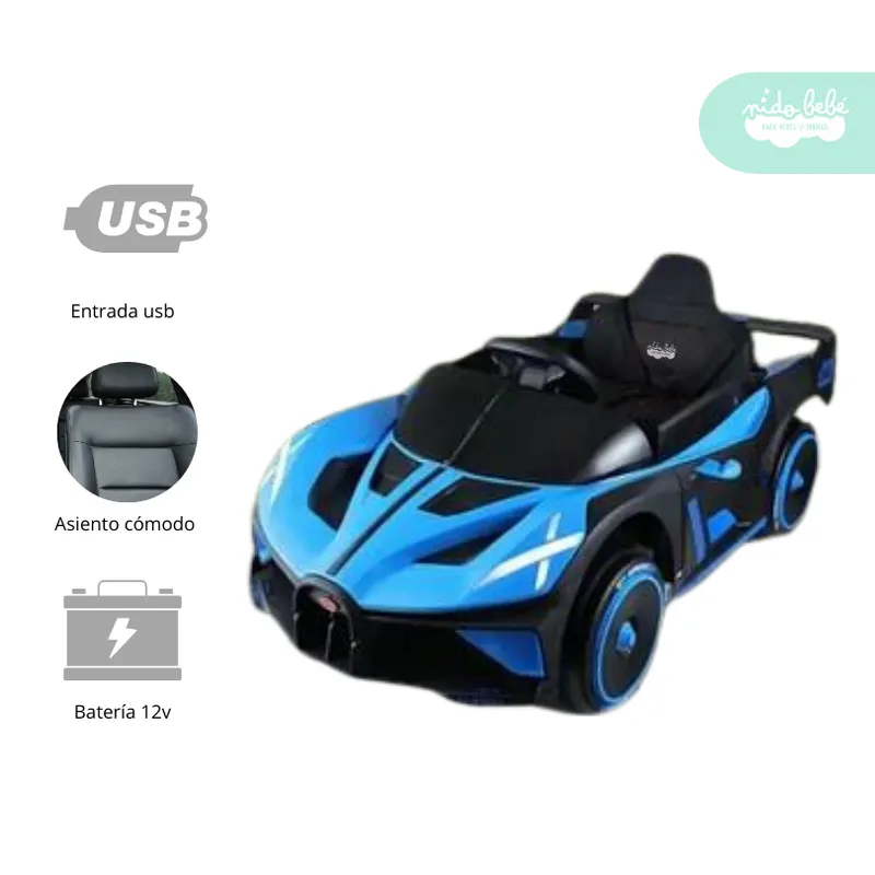 GENERICO - Carrito a Batería para niño Modelo FastCar color Azul