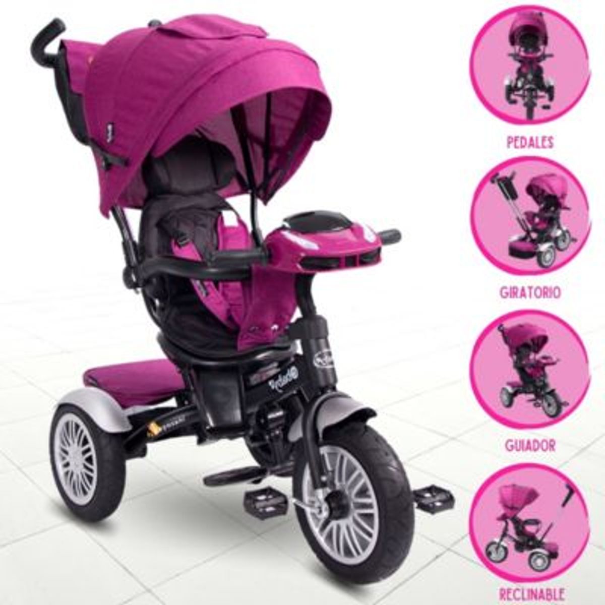 EBABY - TRICICLO REVERSIBLE EBABY ZOE PURPLE