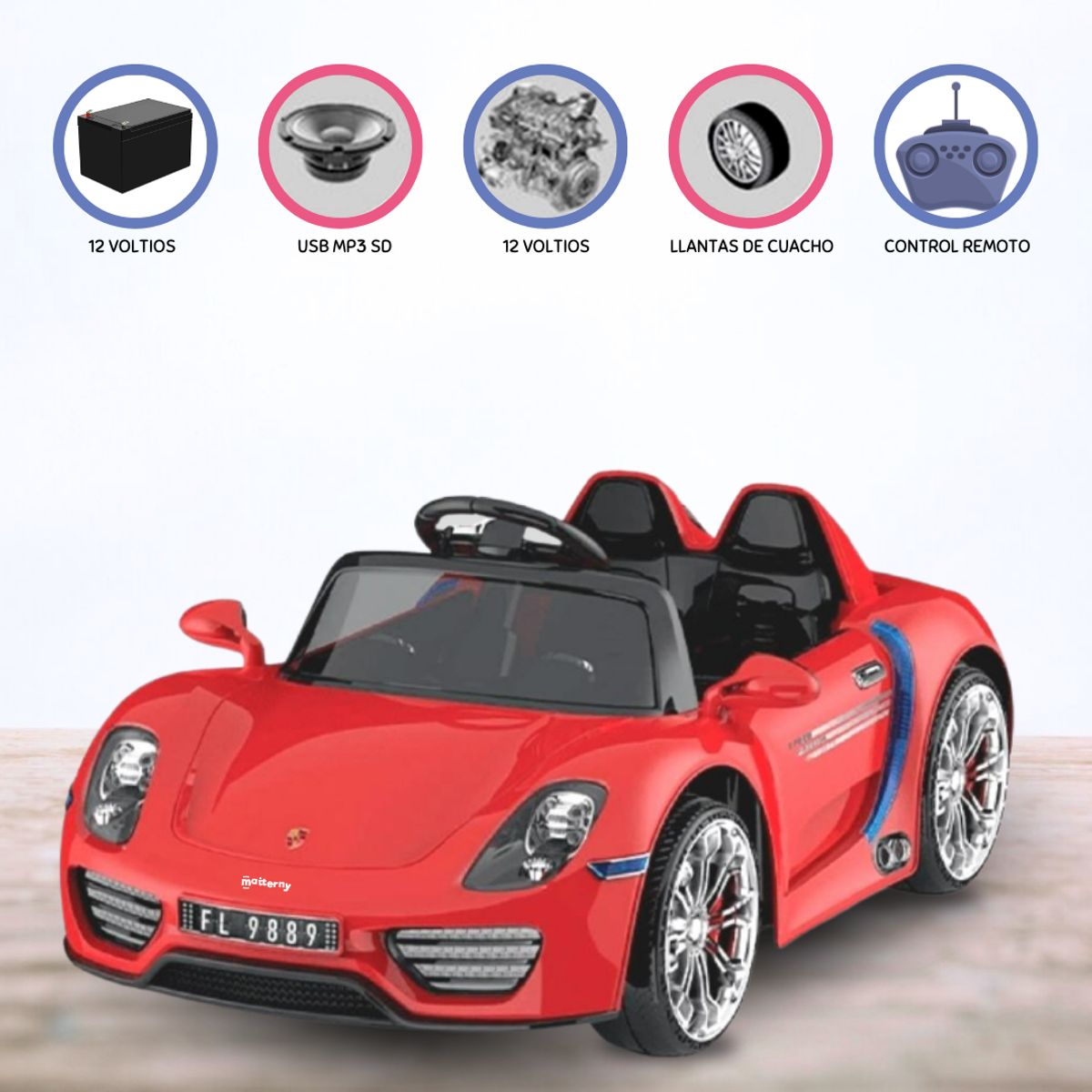 PORSCHE - Carro a Batería PORSCHE «SPYDER 918» RED