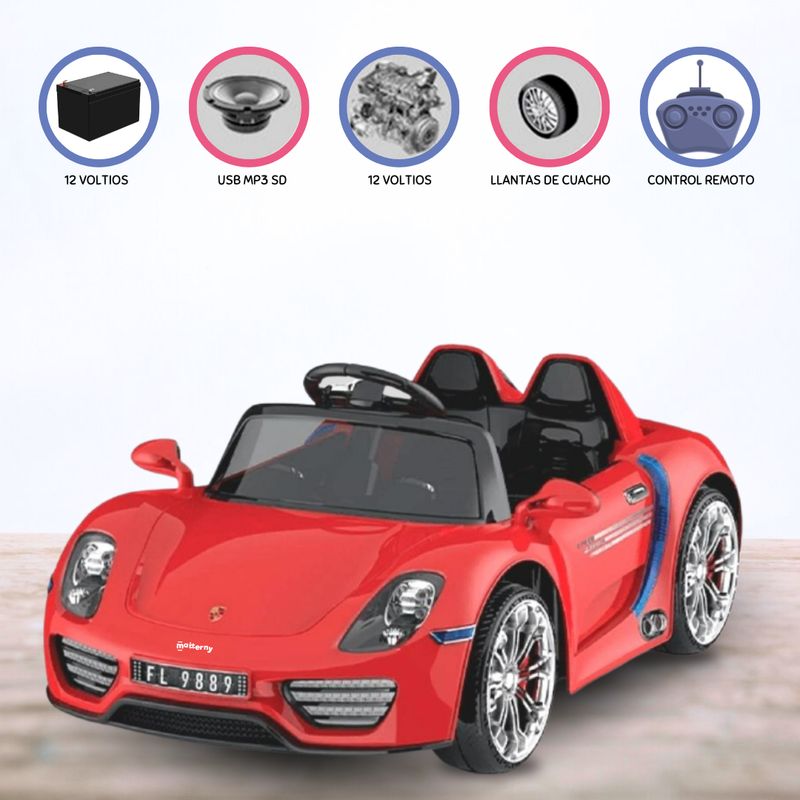 PORSCHE - Carro a Batería PORSCHE «SPYDER 918» RED