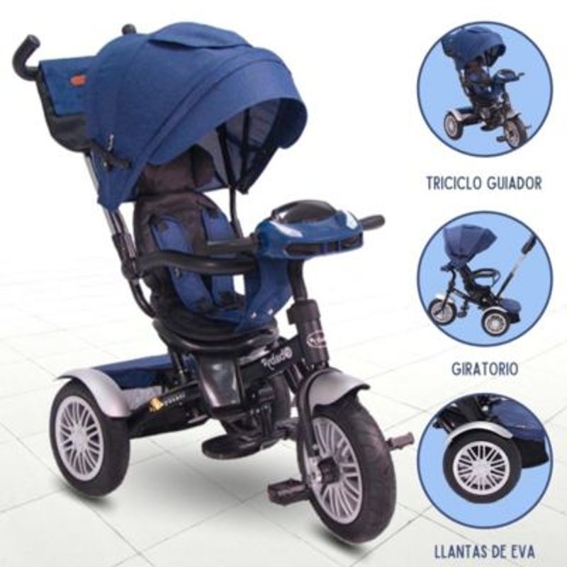 EBABY - TRICICLO REVERSIBLE EBABY ZOE BLUE