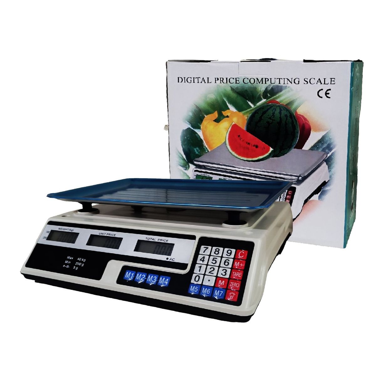 GENERICO - Balanza Digital para Bodega 40 Kg Doble Pantalla Computing Scale