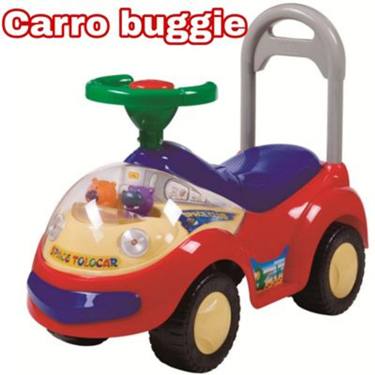 GENERICO - Carro buggie de Arrastre Baby ROJO Y AZUL