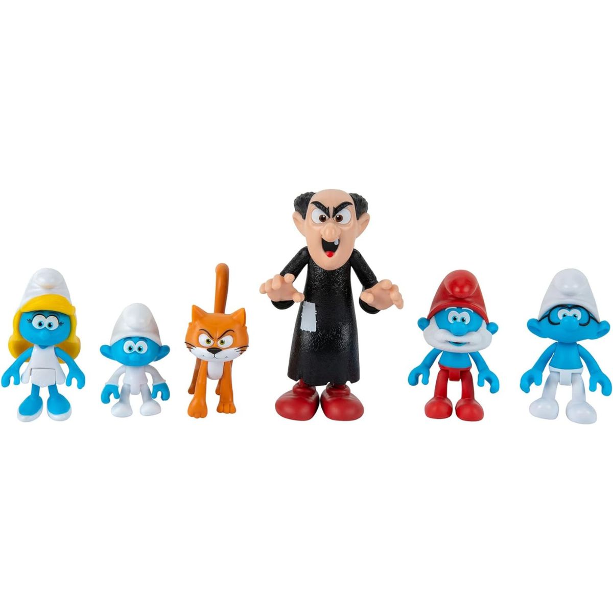 JAZWARES - Los Pitufos x6 Pitufina Papa Pitufo Gargamel - The Smurfs