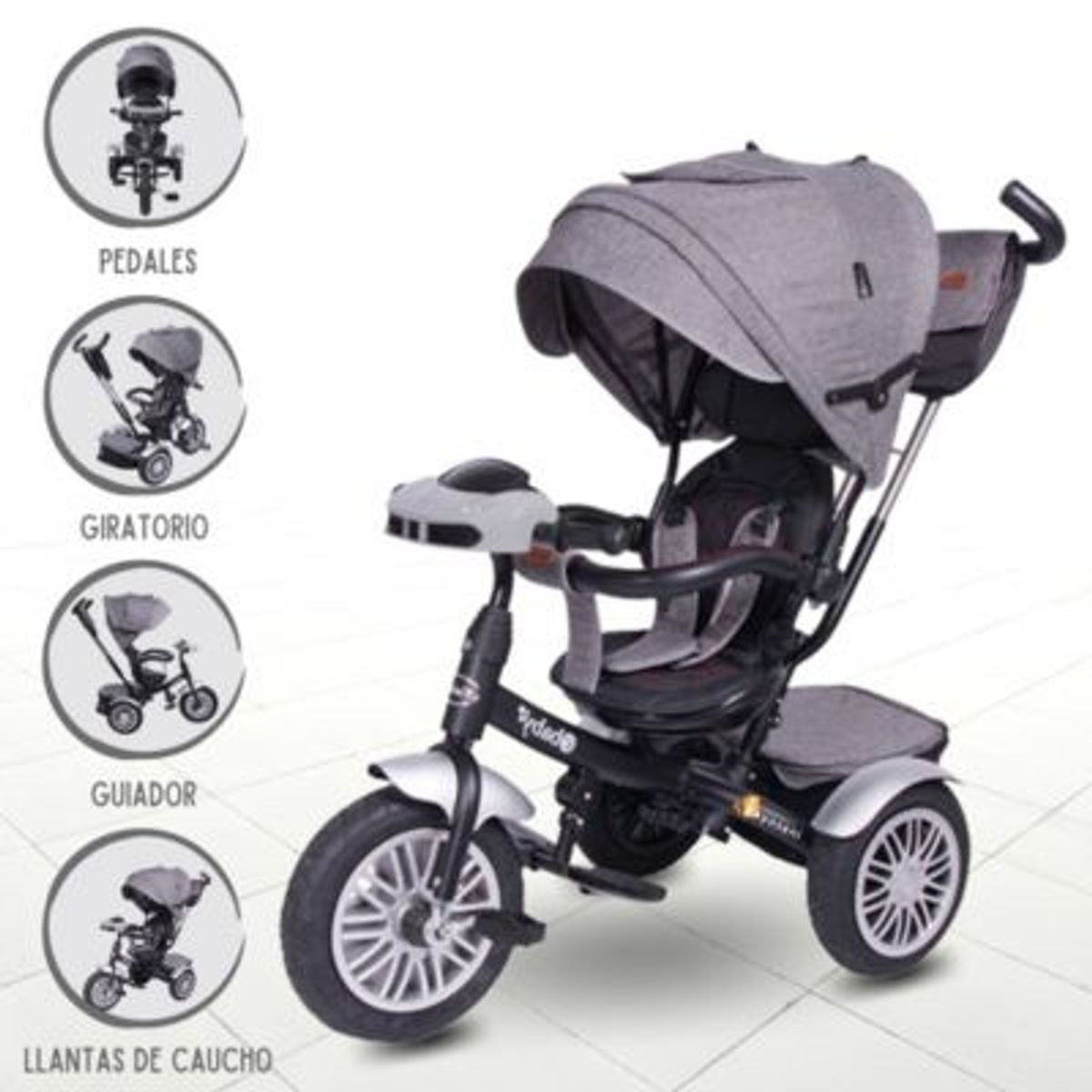 EBABY - TRICICLO REVERSIBLE EBABY ZOE GRAY