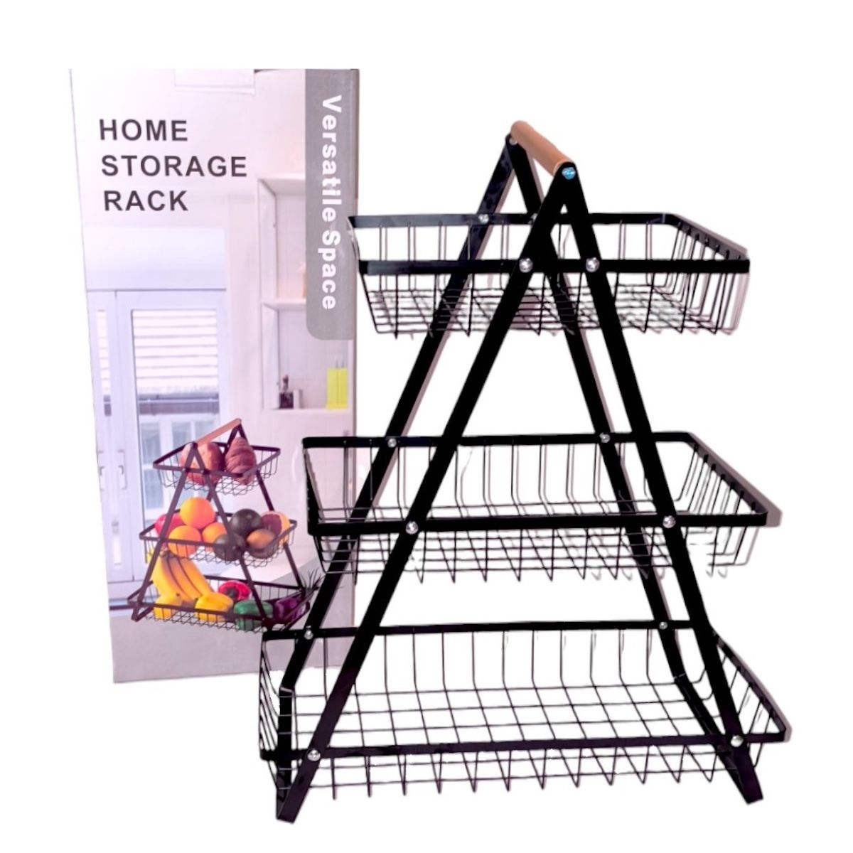 GENERICO - Organizador 3 niveles para frutas verduras o aseo