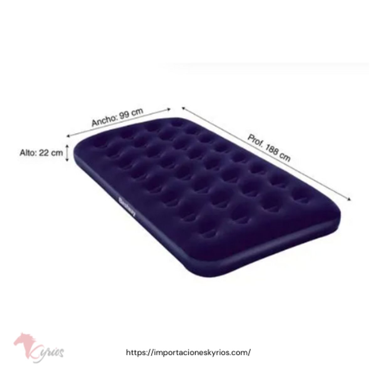 GENERICO - Colchón inflable 1 1/2 plazas