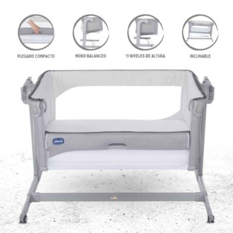 CHICCO - Cuna Colecho CHICCO «NEXT2ME MAGIC» Grey