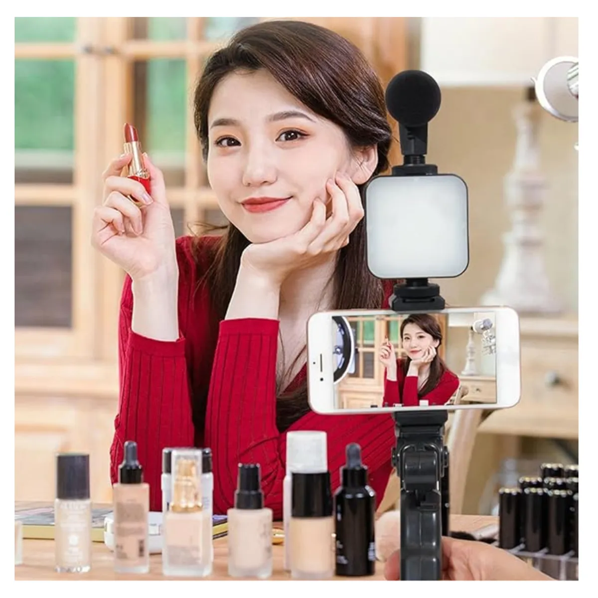 SEISA - Kit Video Vlog para teléfono Ajustable Grabacion Transmisión en vivo