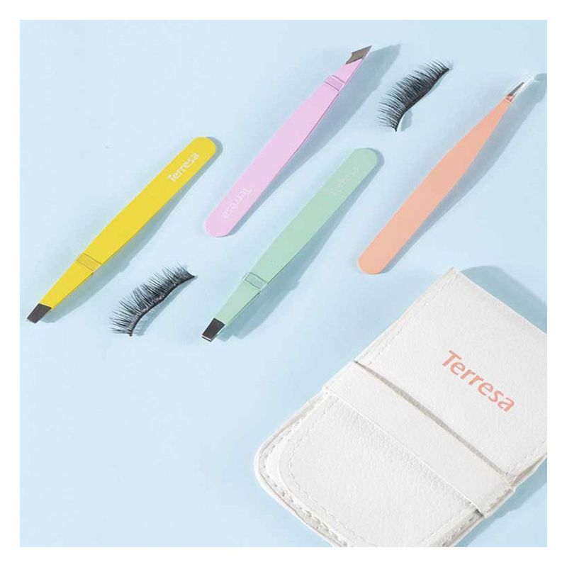 RYBIU IMPORT - Set de 4 PInzas de Diferentes Puntas para Depilar Multicolor