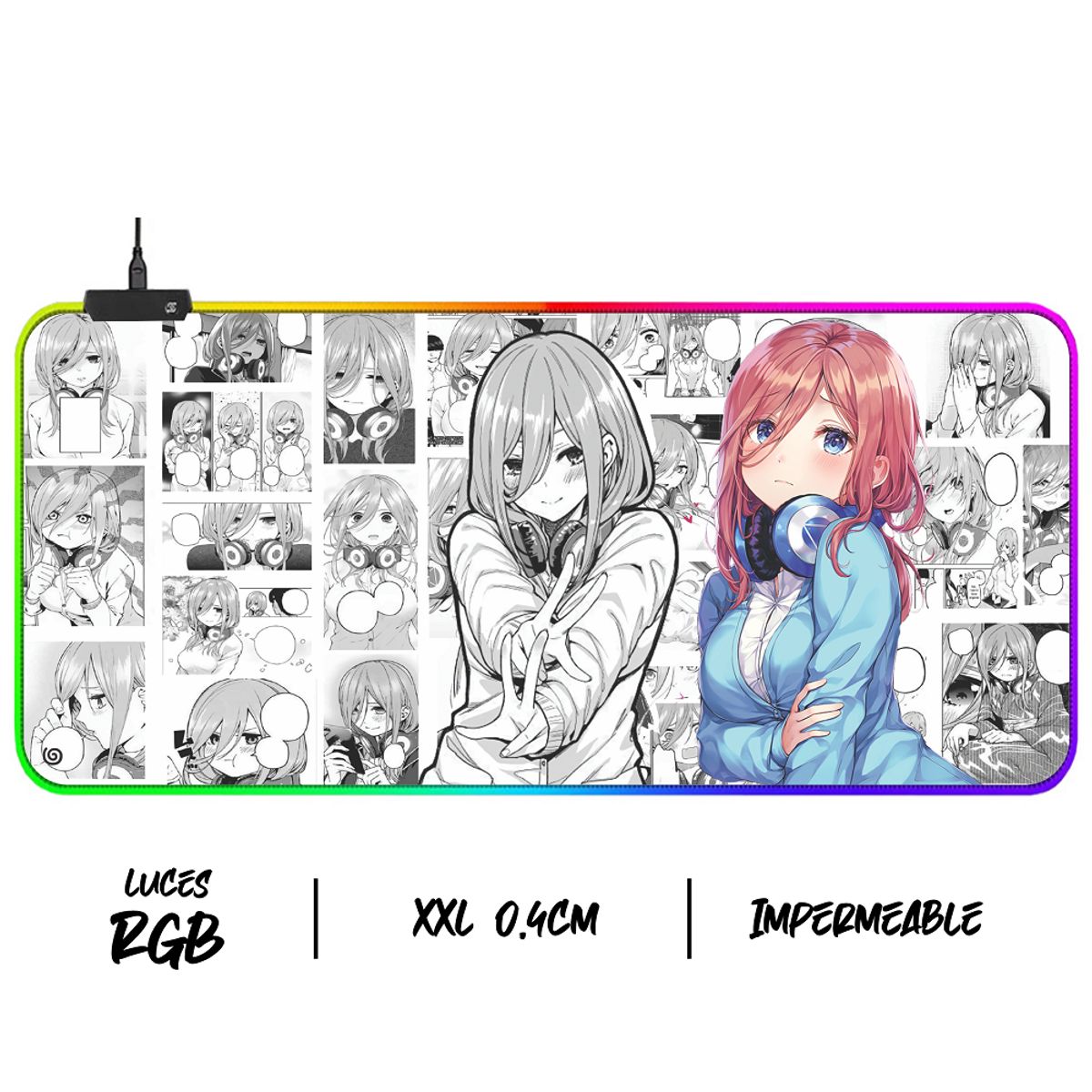 GENERICO - Mouse Pad Gamer RGB Speed XXL Anime