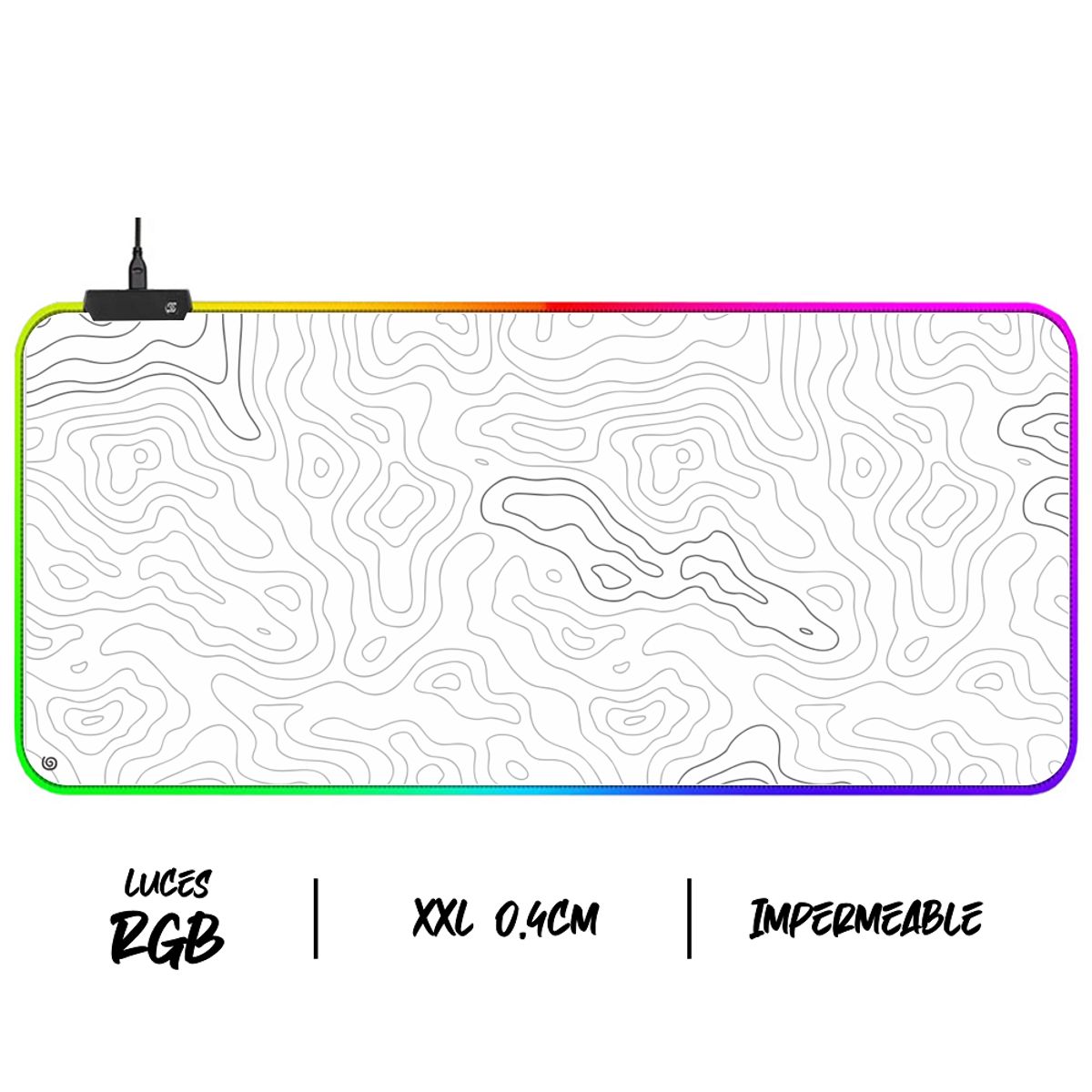 GENERICO - Mouse Pad Gamer RGB Speed XXL Topografic