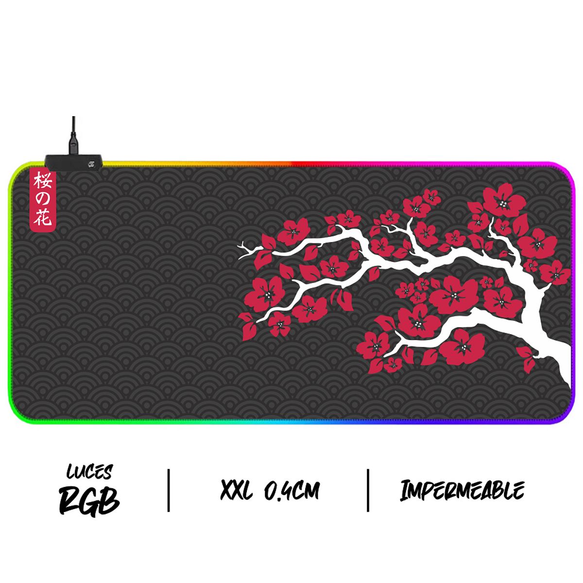 GENERICO - Mouse Pad Gamer RGB speed  XXL Sakura