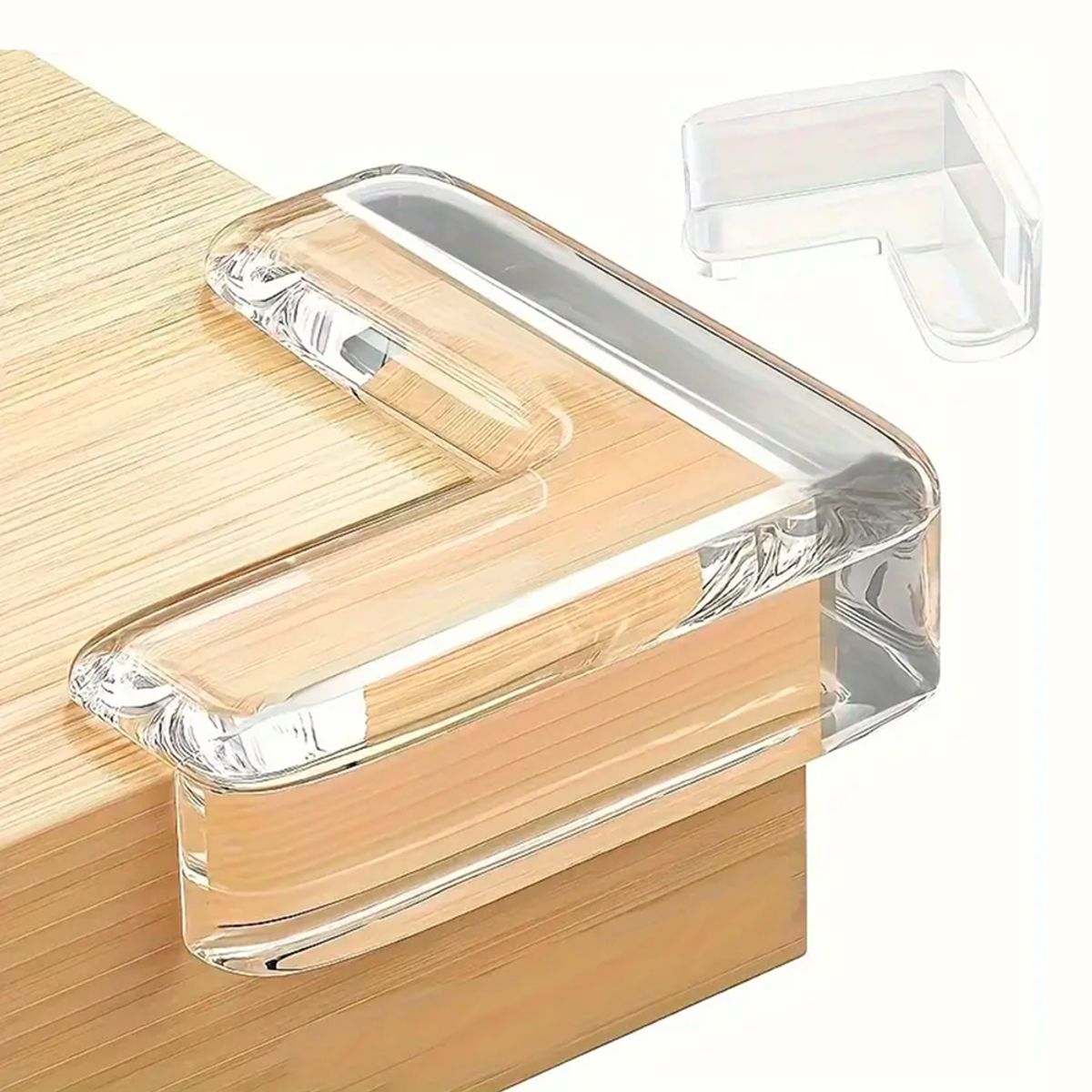 GENERICO - Pack 4 Esquineros Rectos de Silicona Antigolpes para Bebes