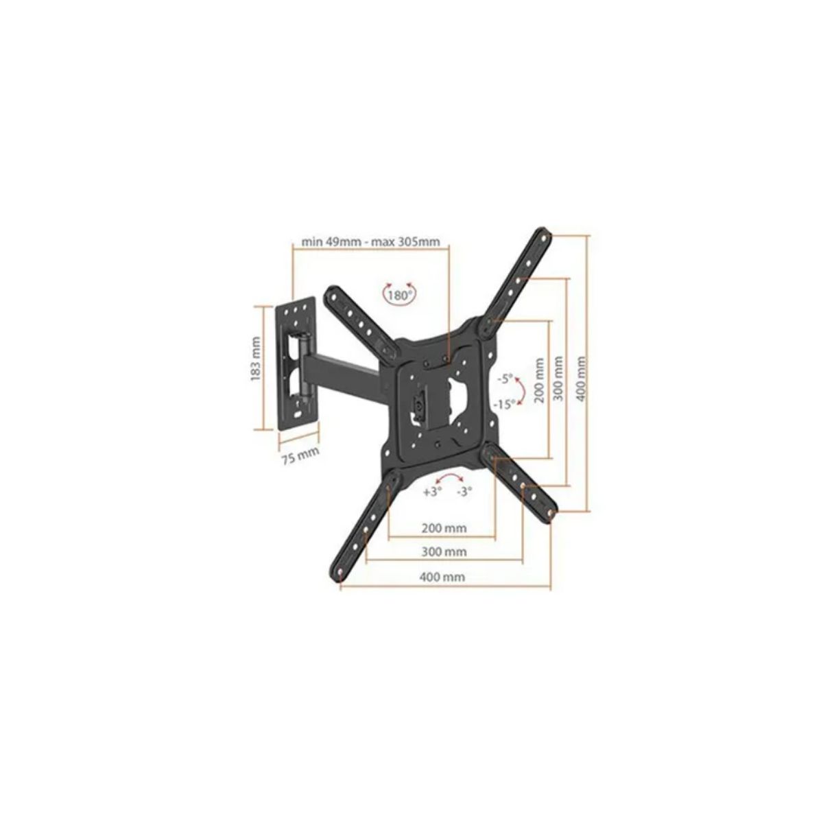 GENERICO - Rack móvil para TV de 23 - 55" Soportex LPA50-441