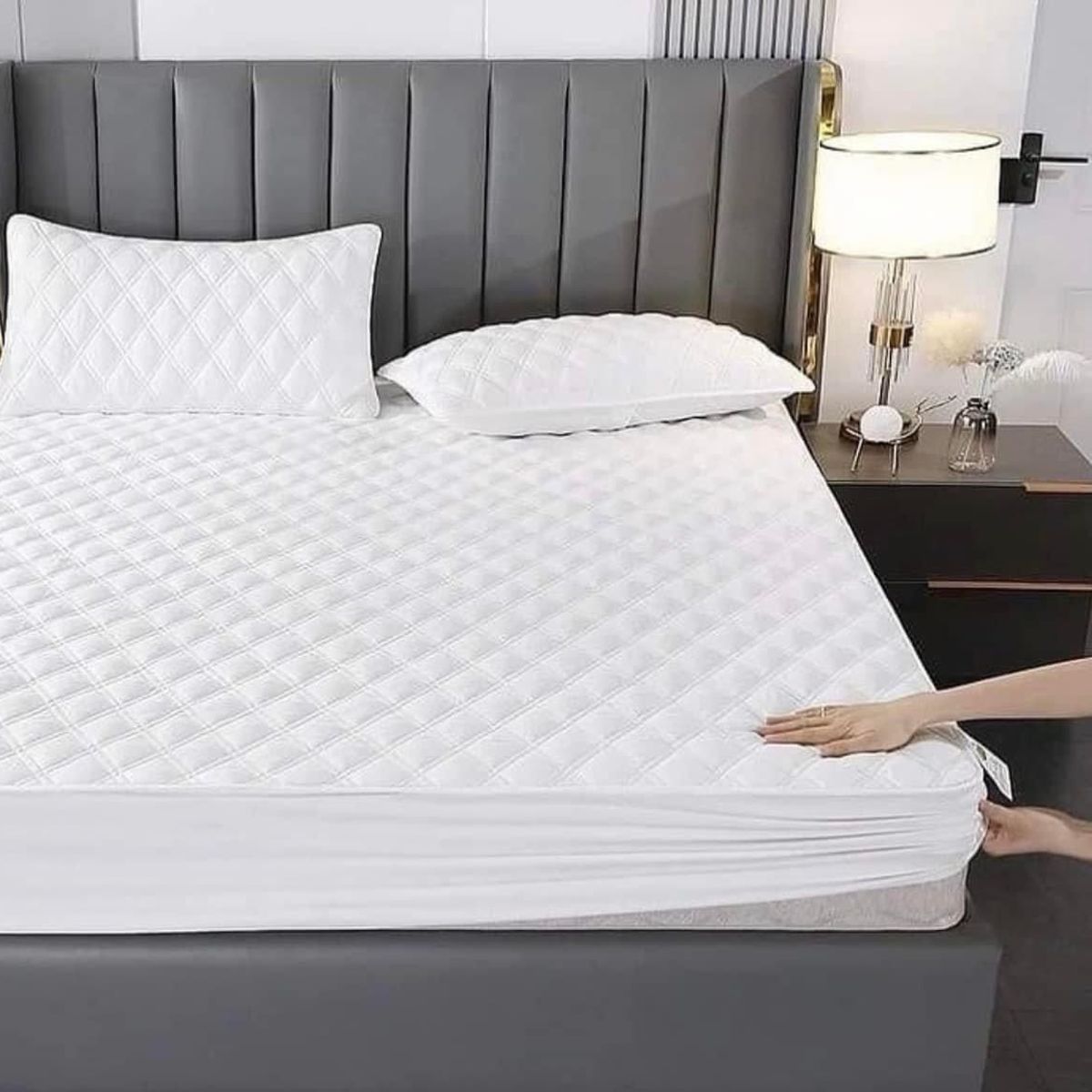 CASATEX - Forro De Colchón Impermeable Acolchado 2000 Hilos - 2 Plz