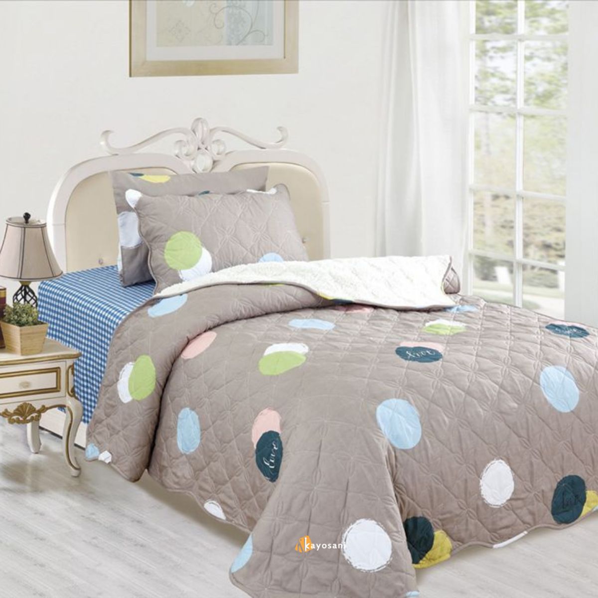 CASATEX - Edredón Tela Hipoalergénico con Carnero 15Plz + Set de Sábanas