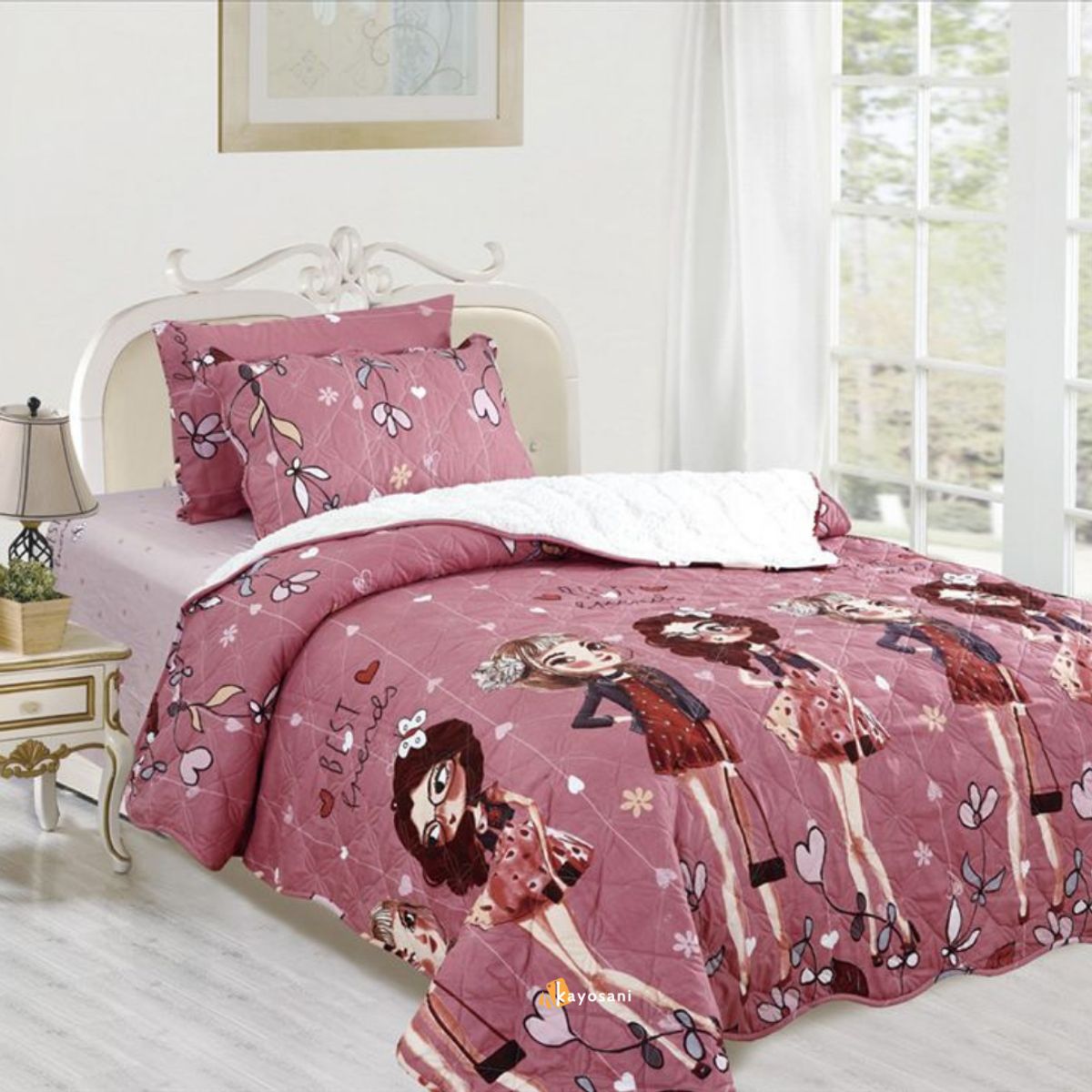 CASATEX - Edredón Tela Hipoalergénico con Carnero 15Plz + Set de Sábanas