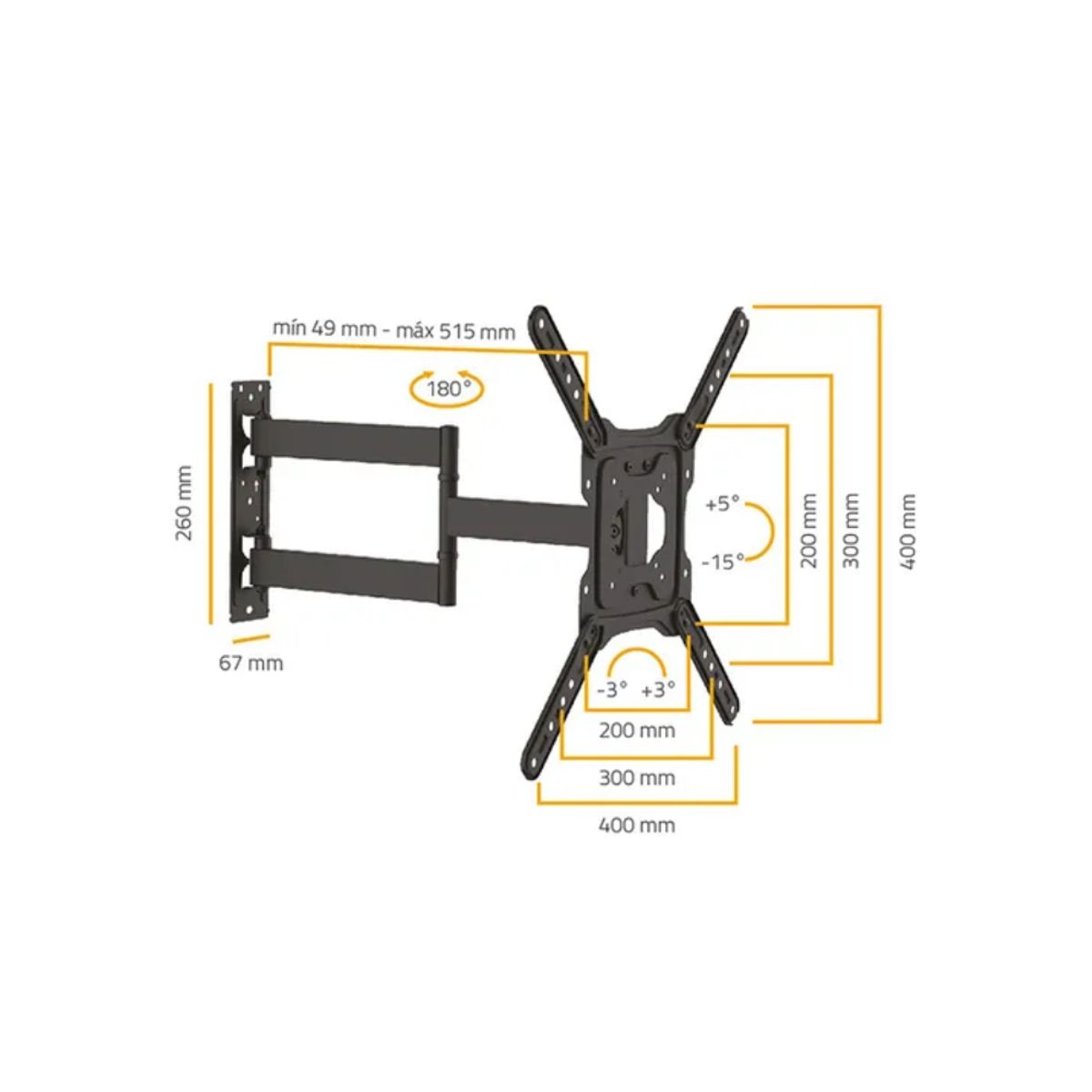GENERICO - Rack móvil para TV 32 - 55" Soportex Sxm 3755