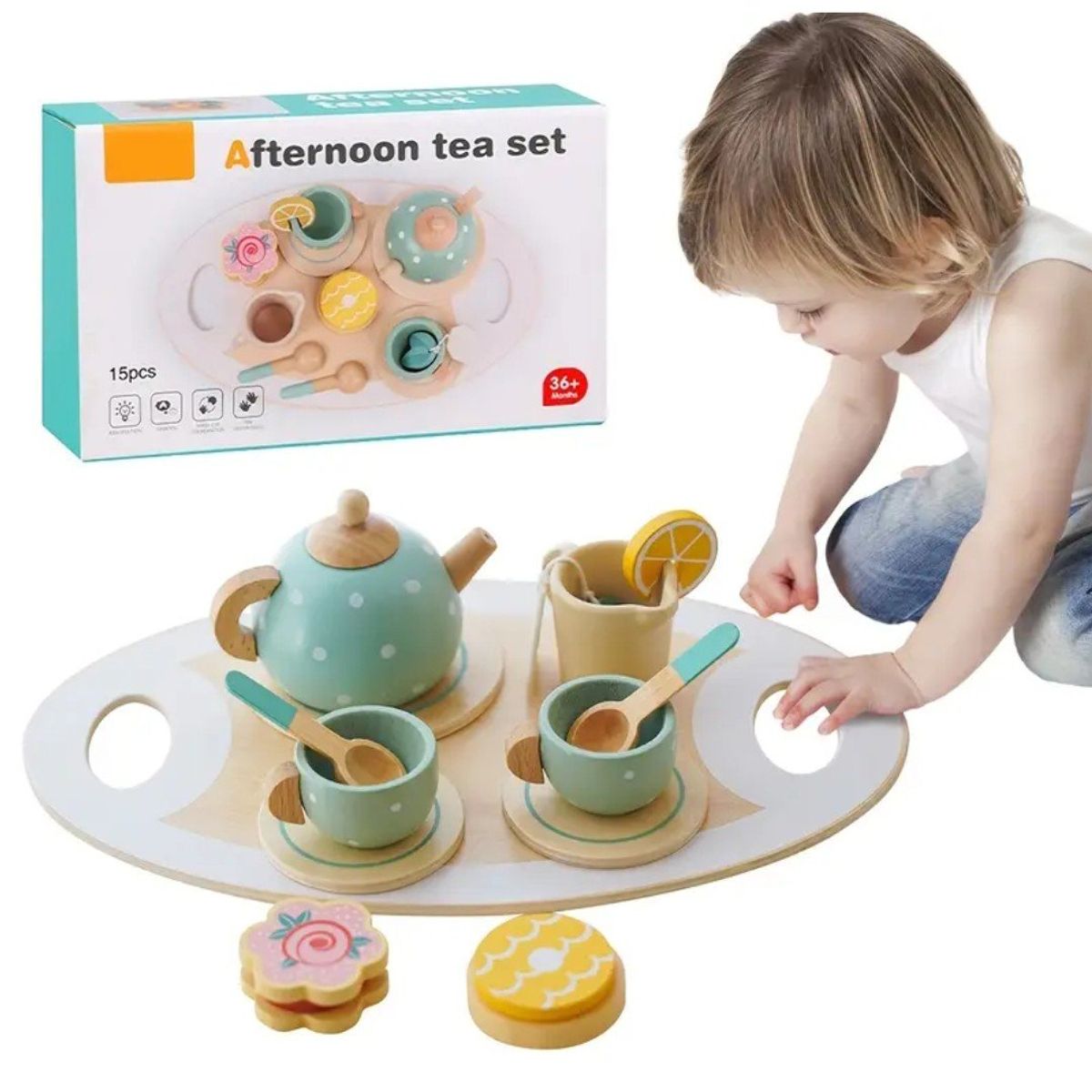 GENERICO - Set de té - Juguete de madera