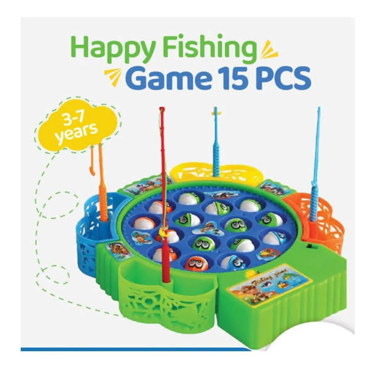 GENERICO - JUEGO DE PESCA MUSICAL GIRATORIO DIDACTICO PARA NIÑOS