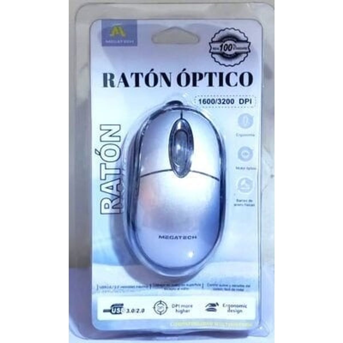 MEGATECH - MOUSE ÓPTICO CABLE USB