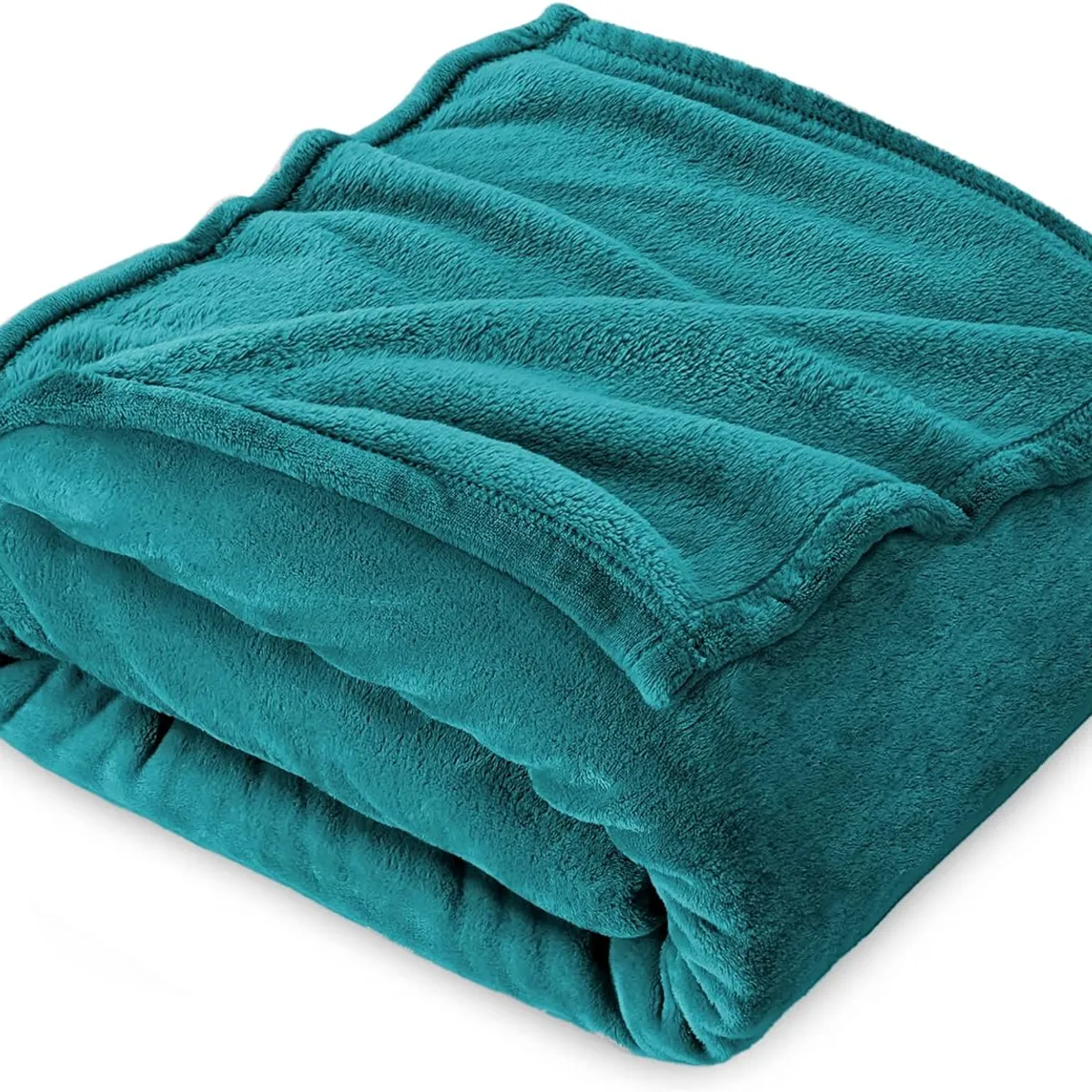 GENERICO - Manta dos plazas arrullo de felpa de terciopelo suave azul verde