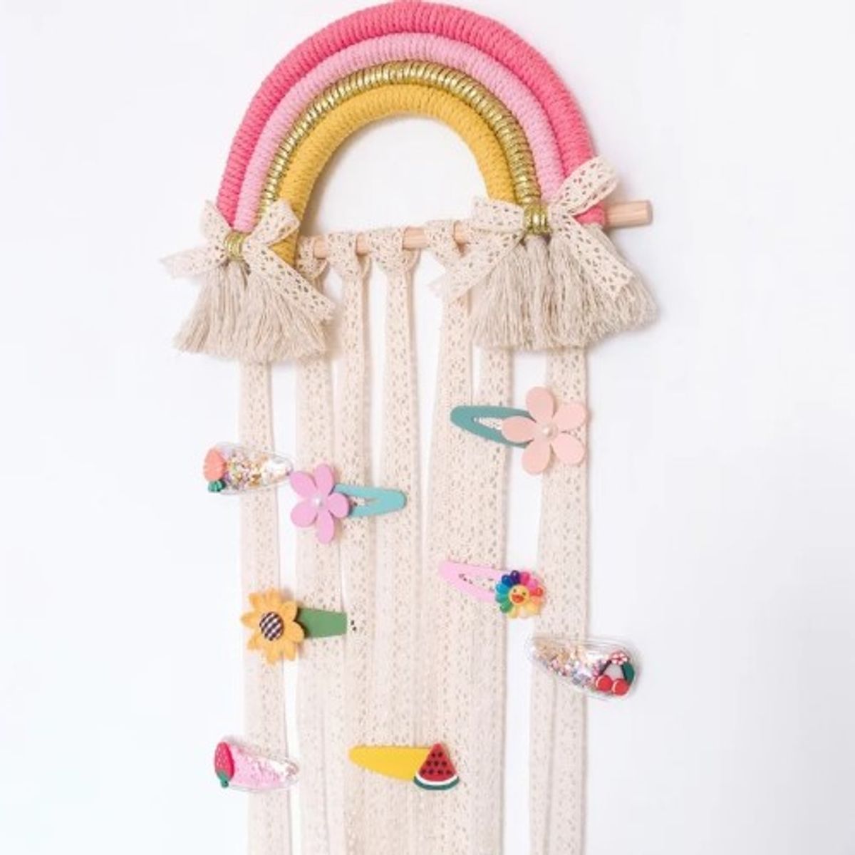 GENERICO - Organizador de lazos y ganchos para niña