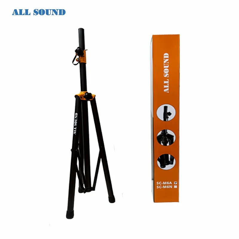 ALL SOUND - PEDESTAL PROFESIONAL M6A PARA PARLANTE CON UNION AMARILLO