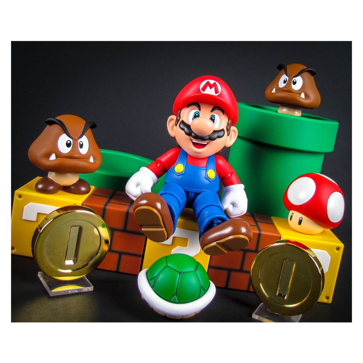 BANDAI - Figura Mario Bros SH Figuarts + Set A & B by Bandai