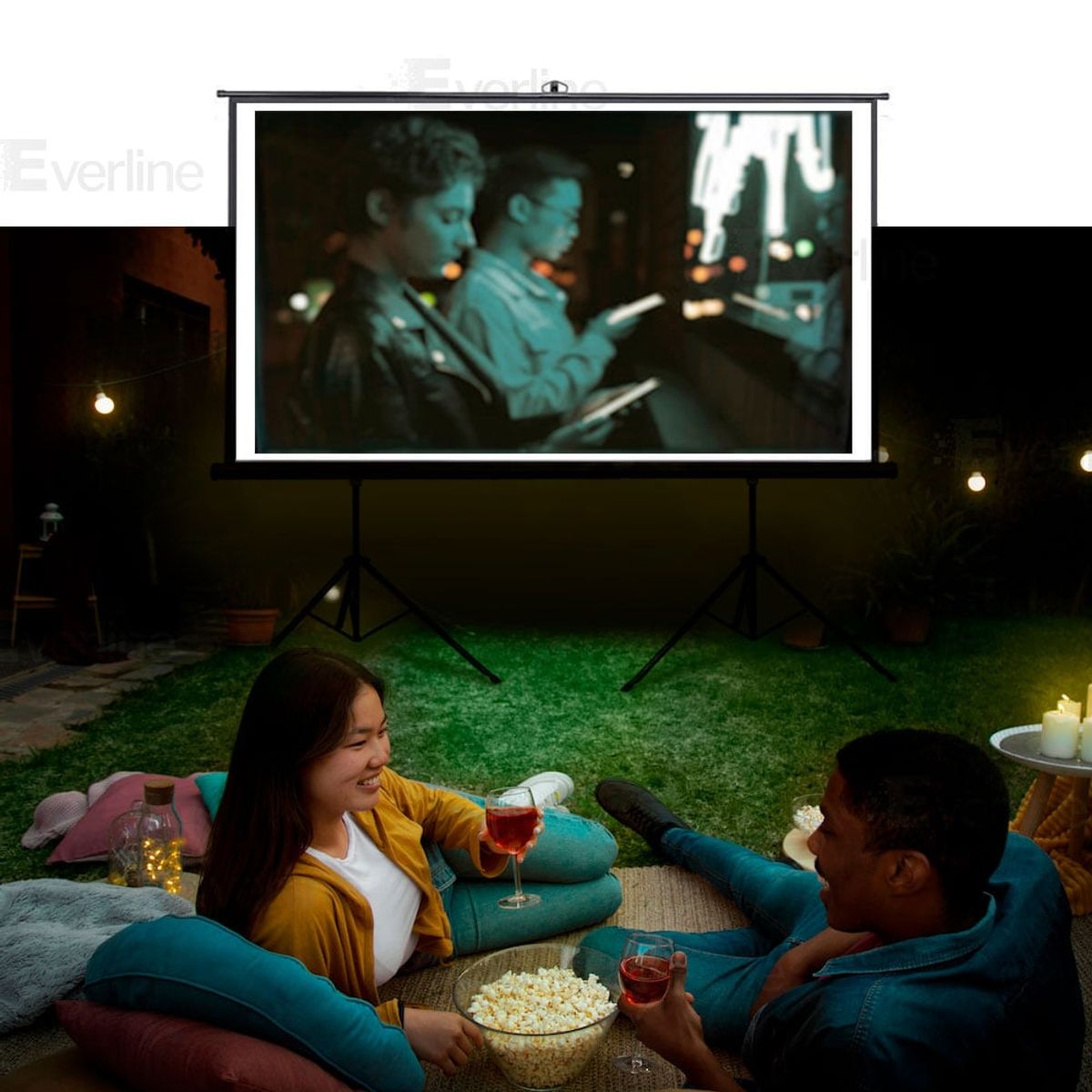 OEM - ECRAN CON DOBLE TRIPODE 3.00 X 2.00 m (Antireflex)