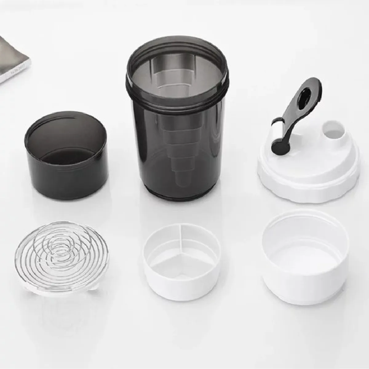 TODO FIT - Shaker Tomatodo Batidor Manual de Proteínas y batidos Blanco