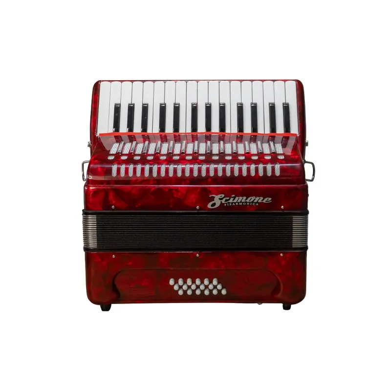 GENERICO - Acordeon Rojo 30K 18 Bajos SCIMONE L1304 30K RD
