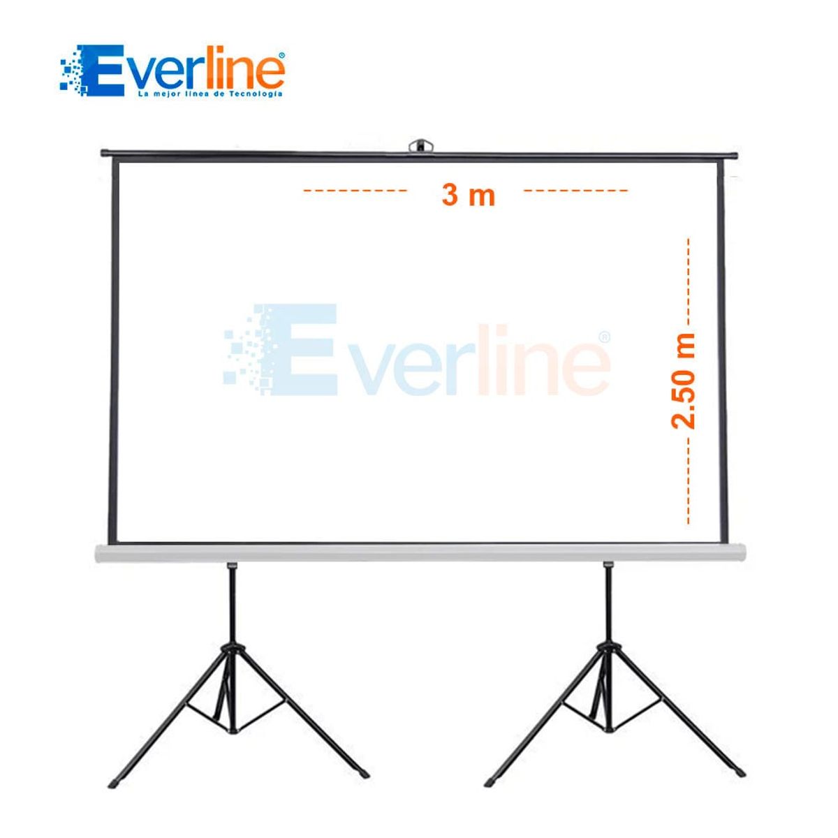 OEM - ECRAN CON DOBLE TRIPODE 3.00 X 2.50m (Antireflex)