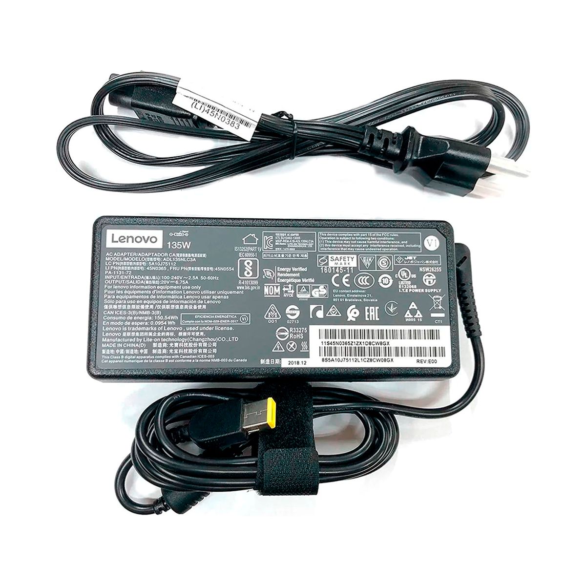 LENOVO - Cargador Lenovo 20v 6-75a Usb 135w