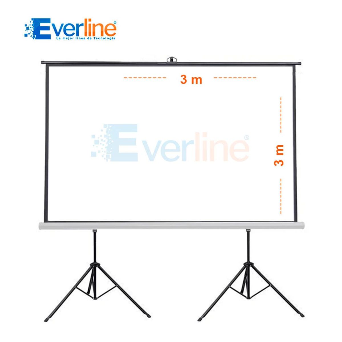 OEM - ECRAN CON DOBLE TRIPODE 3.00 X 3.00m (Antireflex)