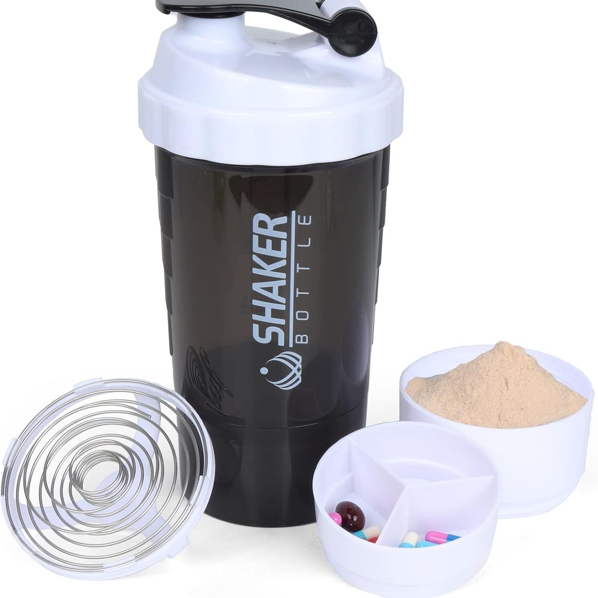 GENERICO - Tomatodo Batidor Manual de Proteínas y batidos Shaker Blanco