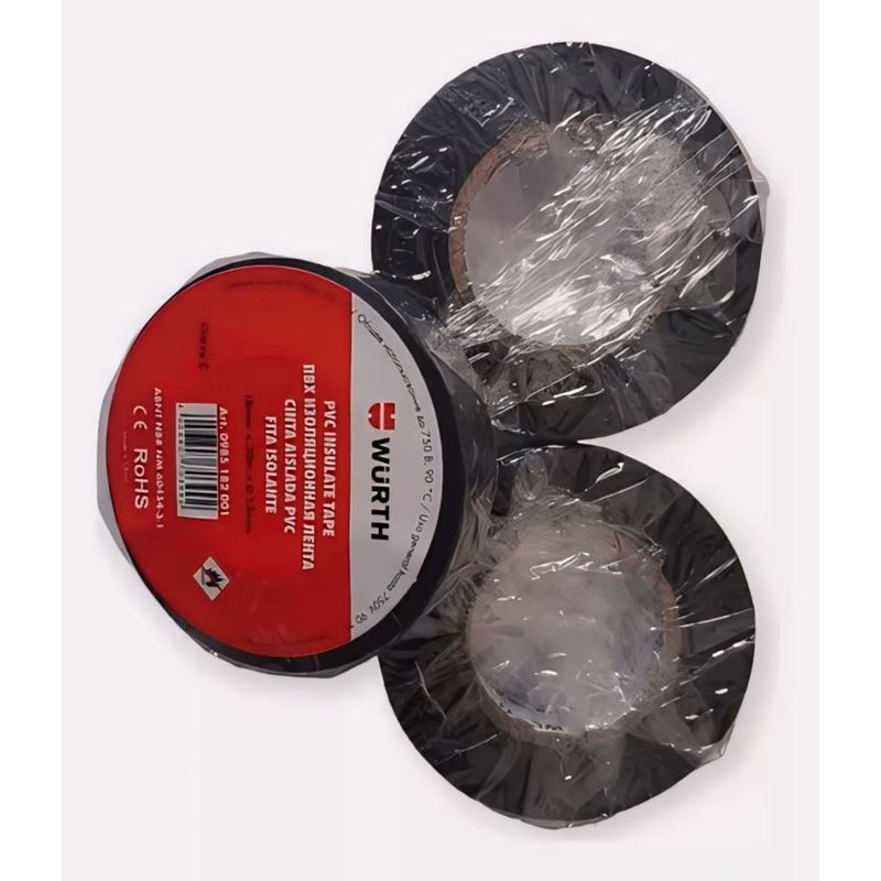 WURTH - CINTA AISLANTE PVC NEGRA  WURTH 19MMX20MTS