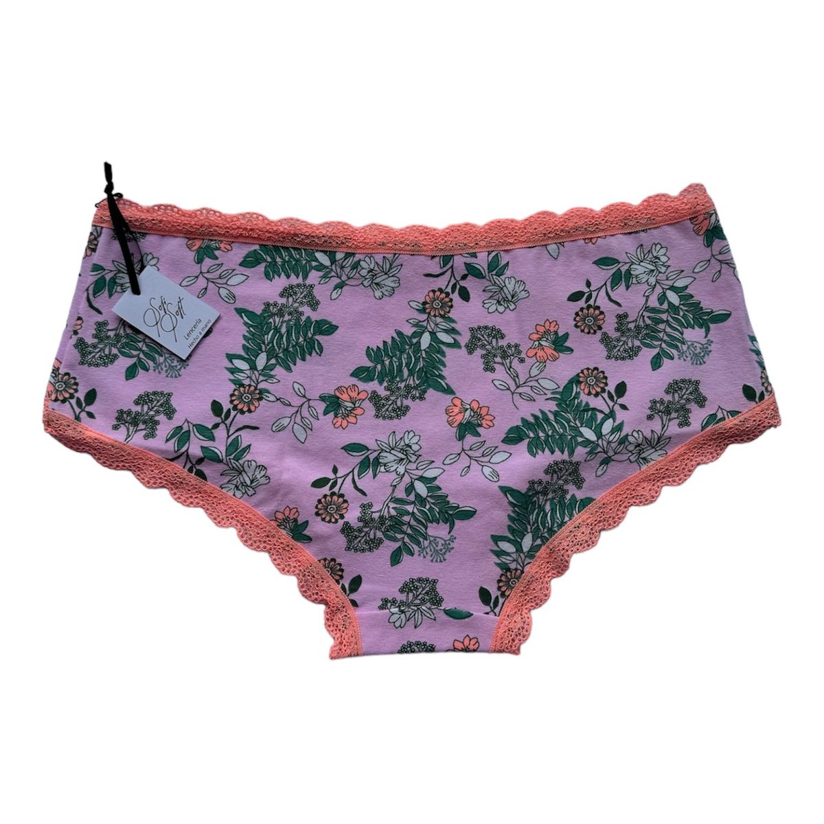 SOFISOFT - Trusa Suave semiboxer en algodón y encaje colombiano